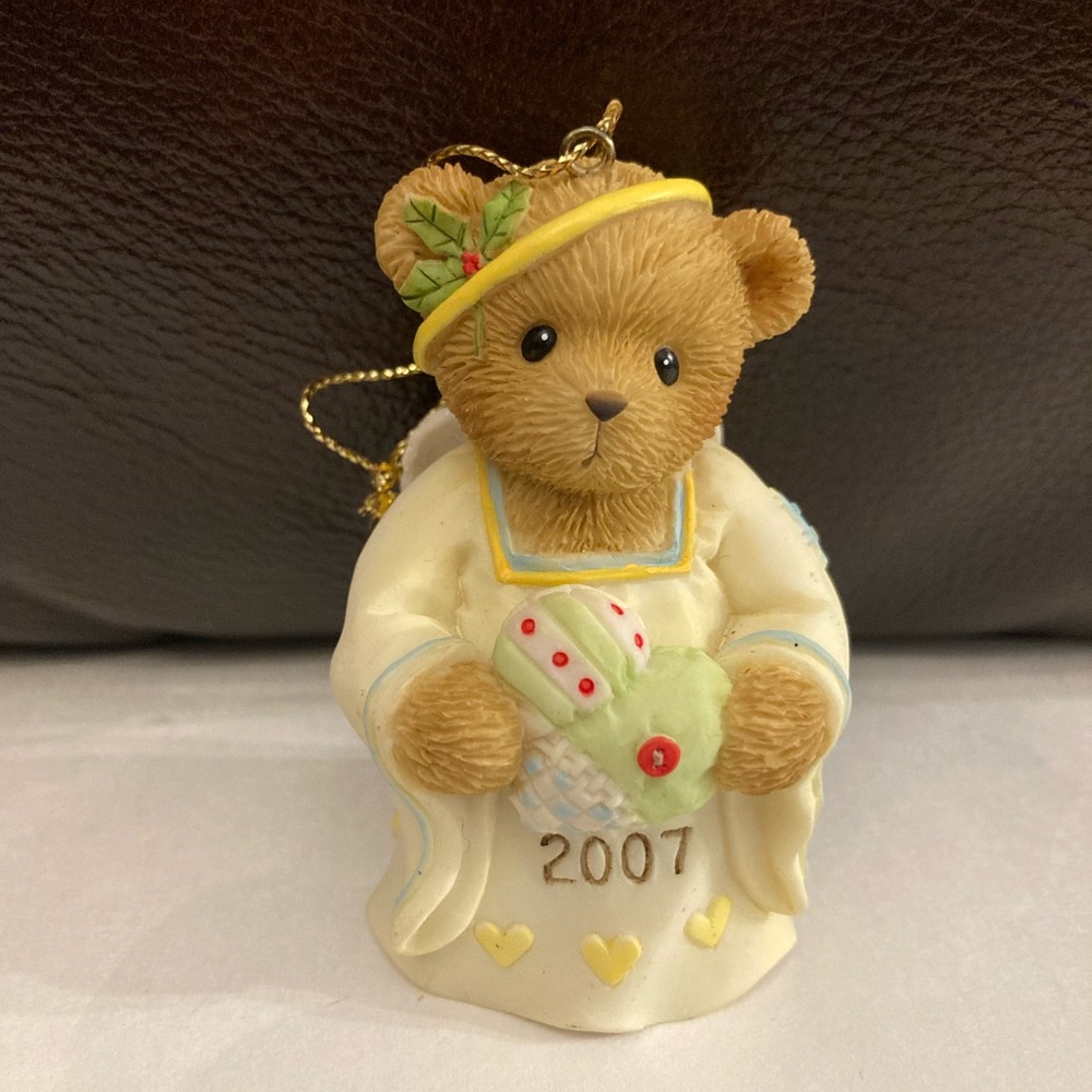 (3 for $40) CHERISHED TEDDIES Angel Bell Teddy Ornament Dated 2007